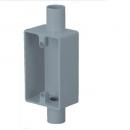 (SW1**2GHW 露出用スイッチボックス 2方出 (深型) (グレー) サイズ22.28